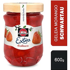 Geleia Morango Schwartau Extra Vegano 600g Sem Glúten alemanha