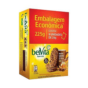 Biscoito Belvita Mel E Cacau 225g C/9 Und. De 25g
