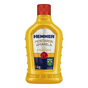 Mostarda Amarela Tipo Americana Squeeze 1kg Hemmer