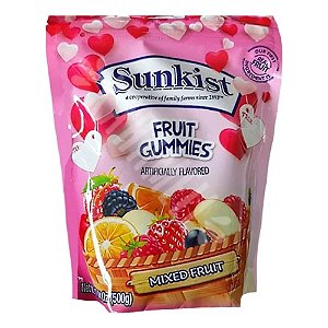 Bala De Goma - Sunkist Fruit Gummies - Com Fruta De Verdade