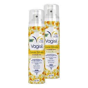 Kit 2 Desodorantes Íntimos Vagisil Jasmim Branco 45g/75ml