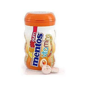 Goma De Mascar Citrus Zero Açúcar Mentos Vitamins Pote 48g