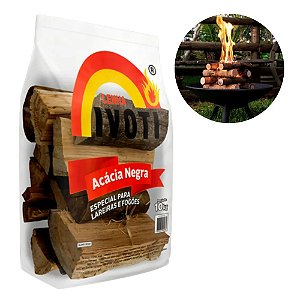 Lenha Premium Acácia Negra 10kg (Lareira e Fogão)