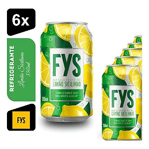 Refrigerante Limao Siciliano Fys 350ml Kit 6 Unidades