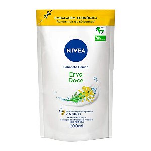 Nivea Sabonete Líquido Erva Doce 200ml, Limpeza Corporal