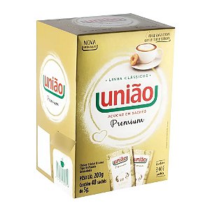 Açúcar União Premium Sachê 200g Com 40 Sachês