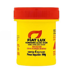 Acendedor Álcool Sólido Fiat Lux 4 Pastilhas 90g
