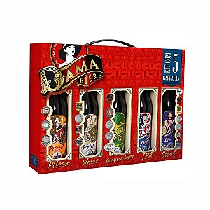 Kit 5 Cervejas Artesanais Dama Bier 355ml Pilsen Weiss Ipa