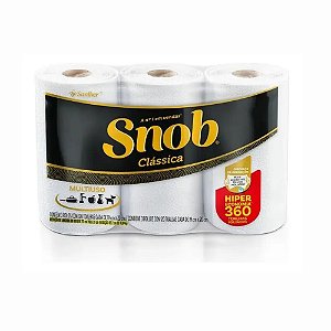 Papel Toalha Snob Hiper Multiuso Folha Dupla 360 Fls