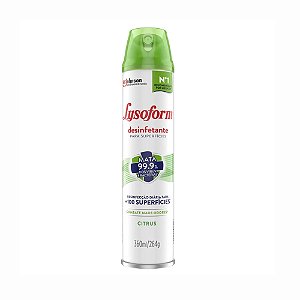 Desinfetante Aerossol Superfícies Citrus Lysoform Frasco 360