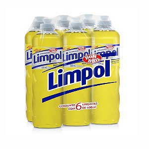Detergente Líquido Limpol Neutro 500ml Pack 6 Unidades
