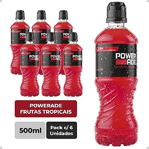 Isotônico Powerade Sabor Frutas Tropicais 500ml Pack Com 6un