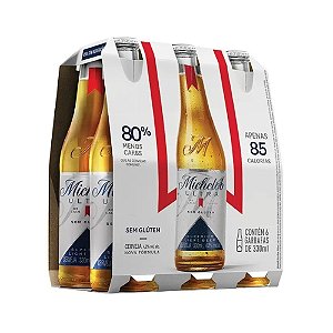 Pack 06un Cerveja Michelob Ultra Long Neck 330ml