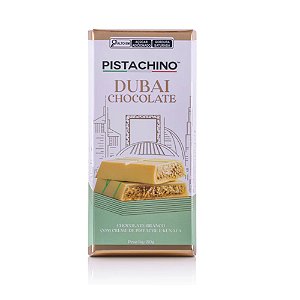 Chocolate Dubai Pistachino Branco Com Pistache E Kunafa 80g