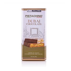 Pistachino Dubai Chocolate ao Leite Recheado Pistache E Kunafa 80g