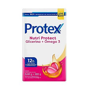 Sabonete Em Barra Protex Nutri Protect Ômega 3 8 Un De 85g
