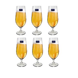 Taça Cerveja Chop Cristal Bohemia 380ml Jogo 6 Unid