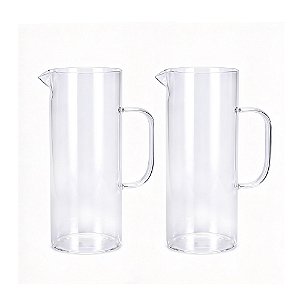Kit 2 Jarra Vidro 1,5l Premium - Suco Água Drink Chá