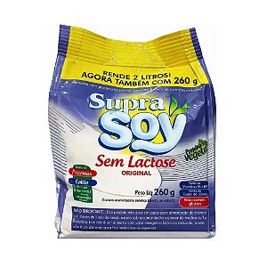 Suprasoy Sem Lactose Original Sache 260g Supra Soy
