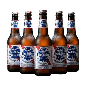 Kit 6 Cerveja Long Neck Pabst Blue Ribbon 355ml