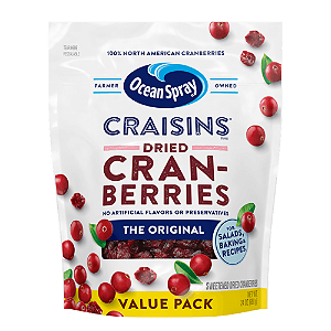 Cranberries Secas Ocean Spray Pacote 680g Snack Nut Saudável