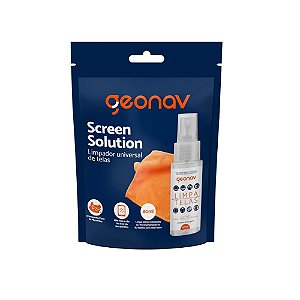Limpa Telas Geonav 60ml + Pano de Microfibra