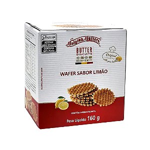 Biscoito Amanteigado Destrooper Olivier Belgian Butters Wafer Sabor Limão 160g