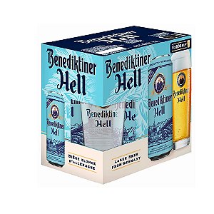 Kit Cerveja Benediktiner 5X500ml e Copo