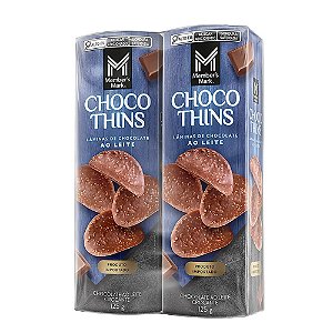 Choco Thins Lamina de Chocolate Ao Leite 2x125g Member's Mark