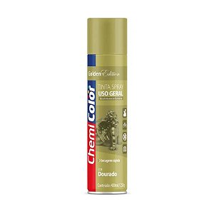 Tinta Uso Geral Spray Para Metal Mdf Plástico Automotivo Dourado