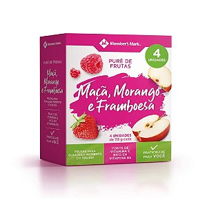 Pure De Fruta Maçã Morango E Framboesa Member's Mark Pack 4