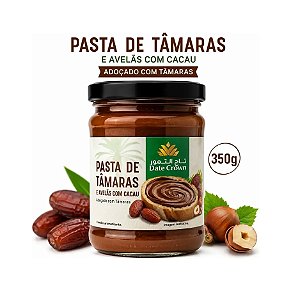 Pasta De Tâmaras De Dubai Com Avelãs E Cacau Date Crown 350g