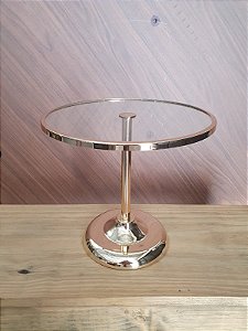 suporte de doces  de metal e vidro