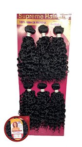 Cabelo Orgânico Cacheado Crochet Brainds Agata (1B) - 300G - 60cm - Black  Beauty - Clube dos Cabelos
