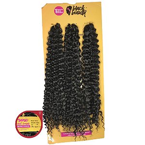 Cabelo Orgânico Crochet Braid Rubi (Cor 1B) 70 Cm - 320G - Black Beauty