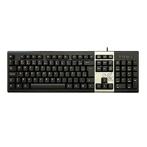 Teclados Standard Maxprint Industrial, USB, ABNT2, Preto - 60000080 - Maxprit