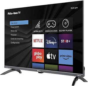 Smart TV 32” PTV32K34RKGB 32 polegadas Full HD LED Roku TV Philco