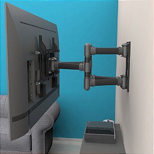 Suporte Articulado Tv 40 A 100 Com Inclinação 15° Cor Preto