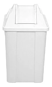 LIXEIRA QUADRADA 60L C/TP. VAI-VEM BRANCO - Q60