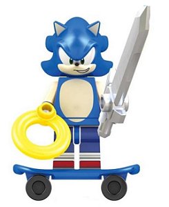 Boneco Lego Sonic Blocos Montar