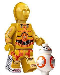 Boneco Bloco de Montar C-3PO e BB8 Star Wars