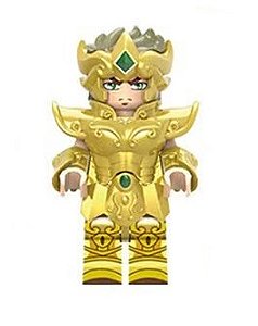 Boneco Bloco de Montar Cavaleiros do Zodiaco Aiolia Leão