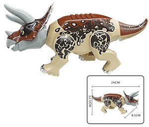 Bloco de Montar Dinossauro Triceratops Jurassic World