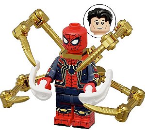 Boneco Bloco de Montar Iron Spider Marvel
