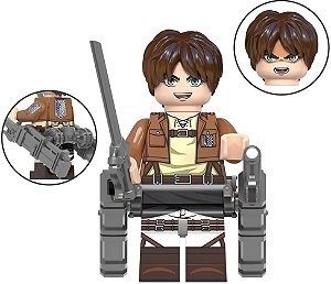 Boneco Bloco de Montar Eren Jaeger Attack On Titan