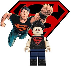 Boneco Bloco de Montar Superboy DC