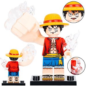 Boneco Bloco de Montar Monkey D Luffy Gomu Gomu – One Piece
