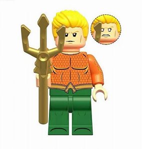 Boneco Bloco de Montar Aquaman Liga da Justiça