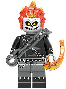 Boneco Bloco de Montar Motoqueiro Fantasma – Ghost Rider