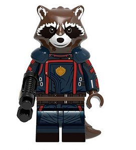 Boneco Bloco de Montar Guardiões da Galaxia Rocket Raccoon